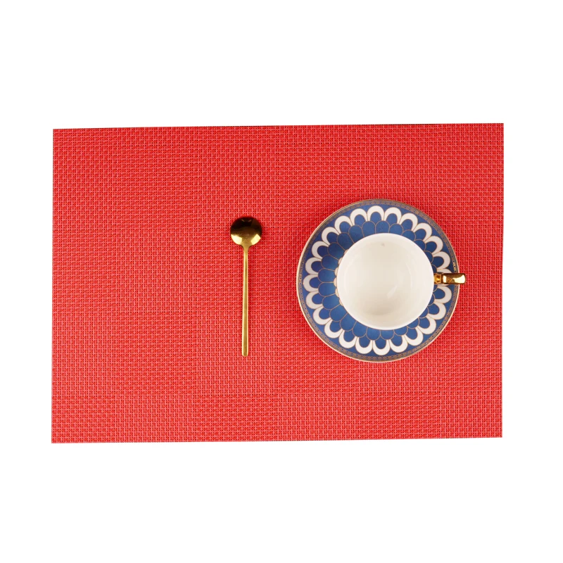 

2pcs 4pcs 6pcs 8pcs PVC Europe Style weave Placemats Kitchen Dinning Table Place Mats place setting Non-slip Dish Bowl no-slip