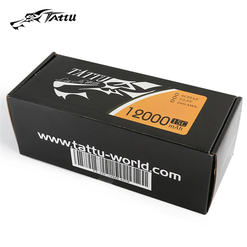 

Tattu 15C 12000mAh 6S 22.2v Lipo Battery Pack for Big Load Multirotor and most Agricultral Plant Protection Drone