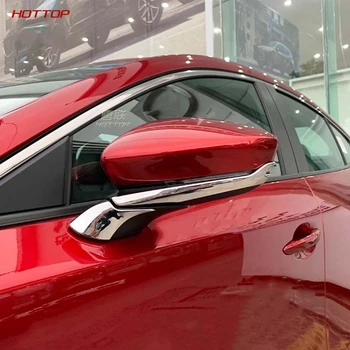 

ABS Sliver Rearview Mirror Protector Sticker Decoration Cover Trim for Mazda 3 Axela 2020