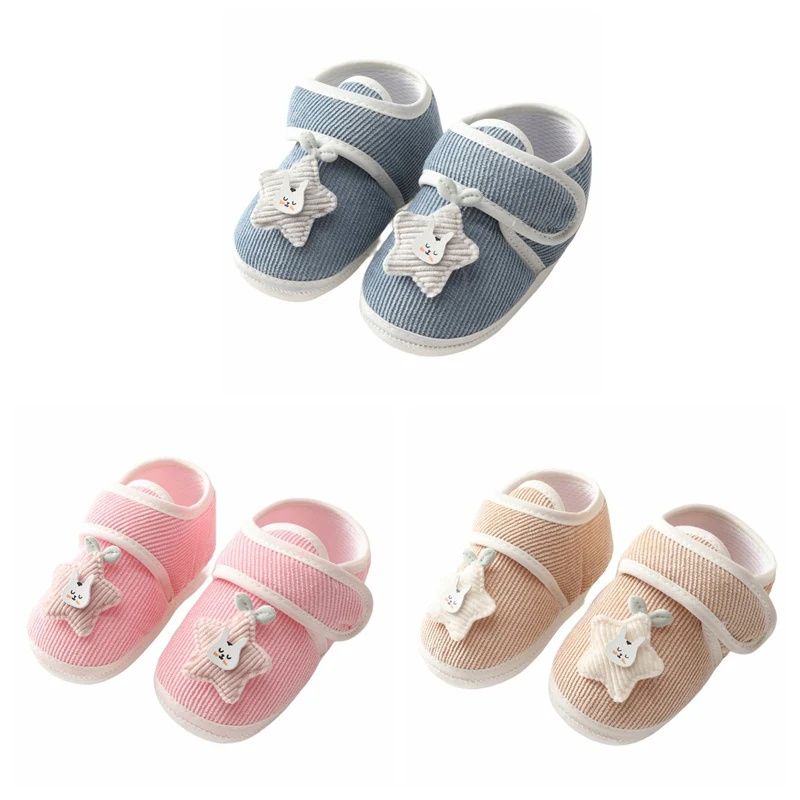 

Infant Sneakers Baby Boys Girls Crib Shoes Soft Anti-slip Sole Toddler Casual Shoes Cozy Cartoon Bunny Newborn Prewalker 0-18M