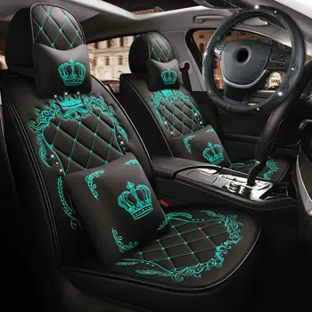 

Full Coverage Eco-leather auto seats covers PU Leather Car Seat Covers for ladaclassic priora vesta lada44 grantavu