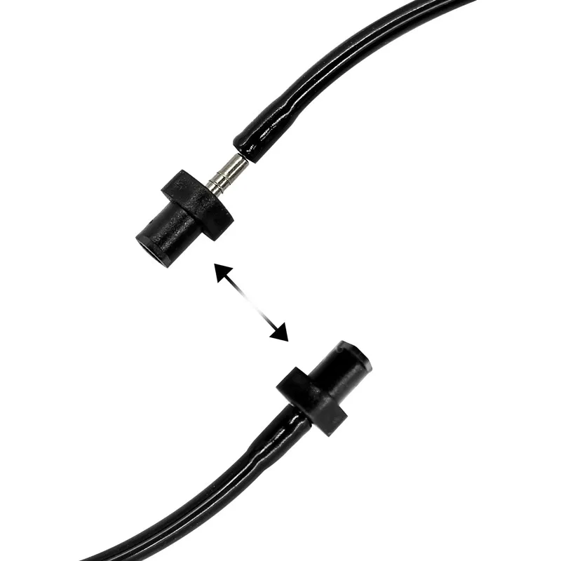 Black Metal Como Connector for Headset, Air Tube Accessory Used for Cable Connection Part, 100Pcs Bag