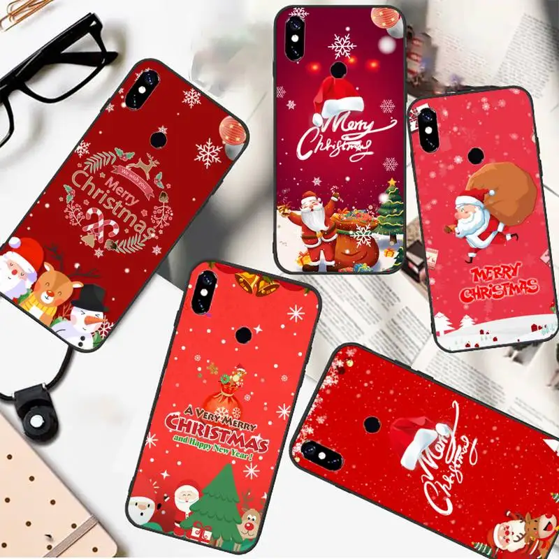 

Cute cartoon merry christmas elk deer Phone Case For Xiaomi Redmi 9 8 9t a3Pro 9se k20 mi8 max3 lite 9 note 9s 10 pro