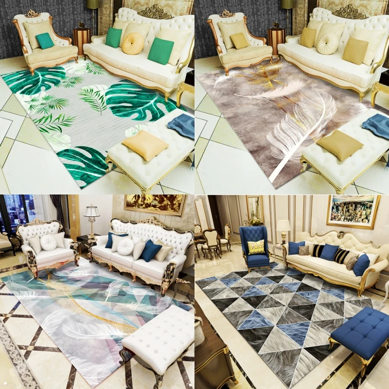 

Nordic carpet living room tea table blanket Simple modern bedroom bedside covered with lovely room household mattress