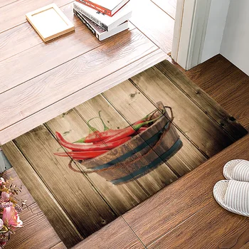 

Wood Wood Material Chili Bucket Red Hemp Rope Brown Hot Old Texture Floor DoorMat Outdoor Indoor Bathroom Rug