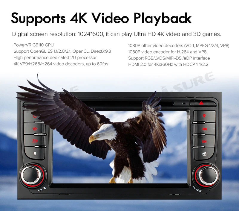 Top A-Sure 2 Din 4G RAM 8 Core Car Android 9.0 Auto Radio DVD Player Navigation For Audi A4 S4 RS4 8E 8F B9 B7 SEAT EXEO (2002-2012) 12