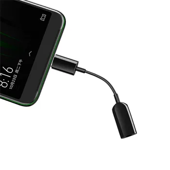 

Type-C to 3.5mm Headphone Microphone Audio Converter Adapter For Black Shark 2 Pro Type-C Phone 90mm Audio Adapter Cable