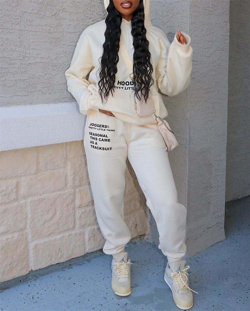 

Letters Sports 2 Pieces Set for Women Hoodies Joggers Pants Womens Tracksuit Casual Womens Two Pieces Outfits