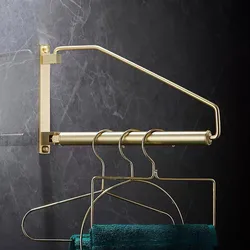 Copper Bathroom Towel Ring/Rack Soild Brass & Marble Bath Hardware Brushed Gold Nail Punched Wall Mounted Black Chrome New