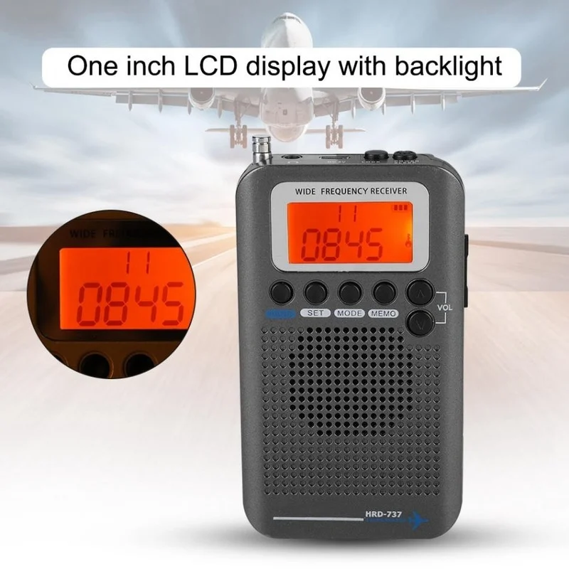 

Портативный мини-радиоприемник с поддержкой FM / AM / SW / CB / Air / VHF