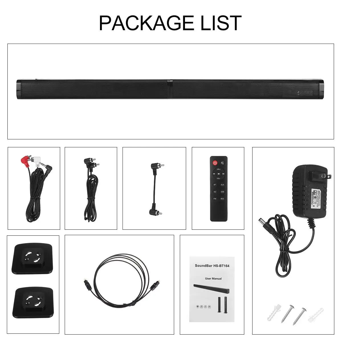 40W HiFi Wireless bluetooth Soundbar Speaker 3D