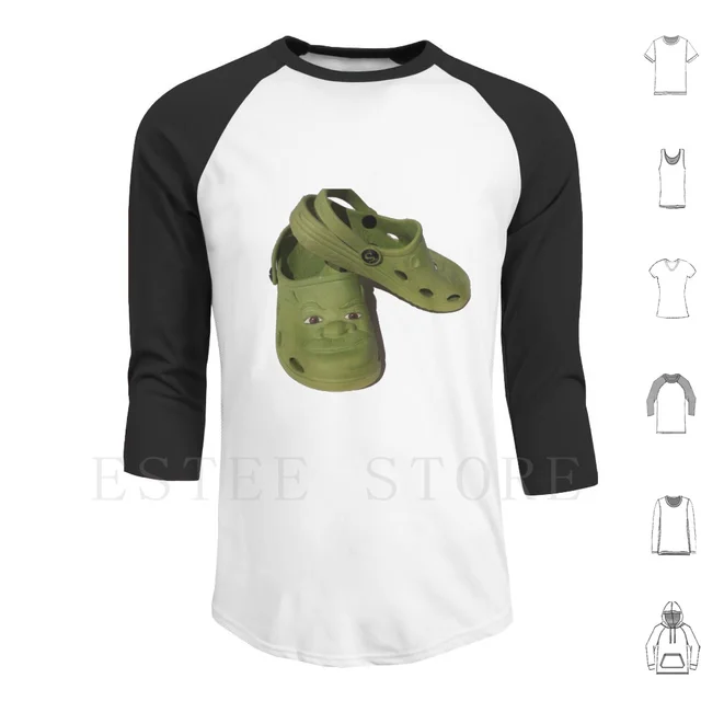 Shrek no croc hoodies shrek burro filme sapatos streetwear engraçado fiona  meme nervoso natal estranho único verde - AliExpress Moda Masculina