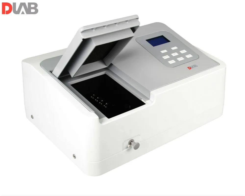 

Single Beam Spectrophotometer Dlab SP-V1000 Wavelength 325~1000nm Tungsten Lamp Spectral Bandwidth 4.0nm Come with 4pcs Cuvettes