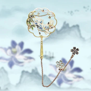 

Metal Bookmark Chinese Style Color CopperTassel Retro Book Mark For Teachers Gift Student Supplies Gift Office School Stationery