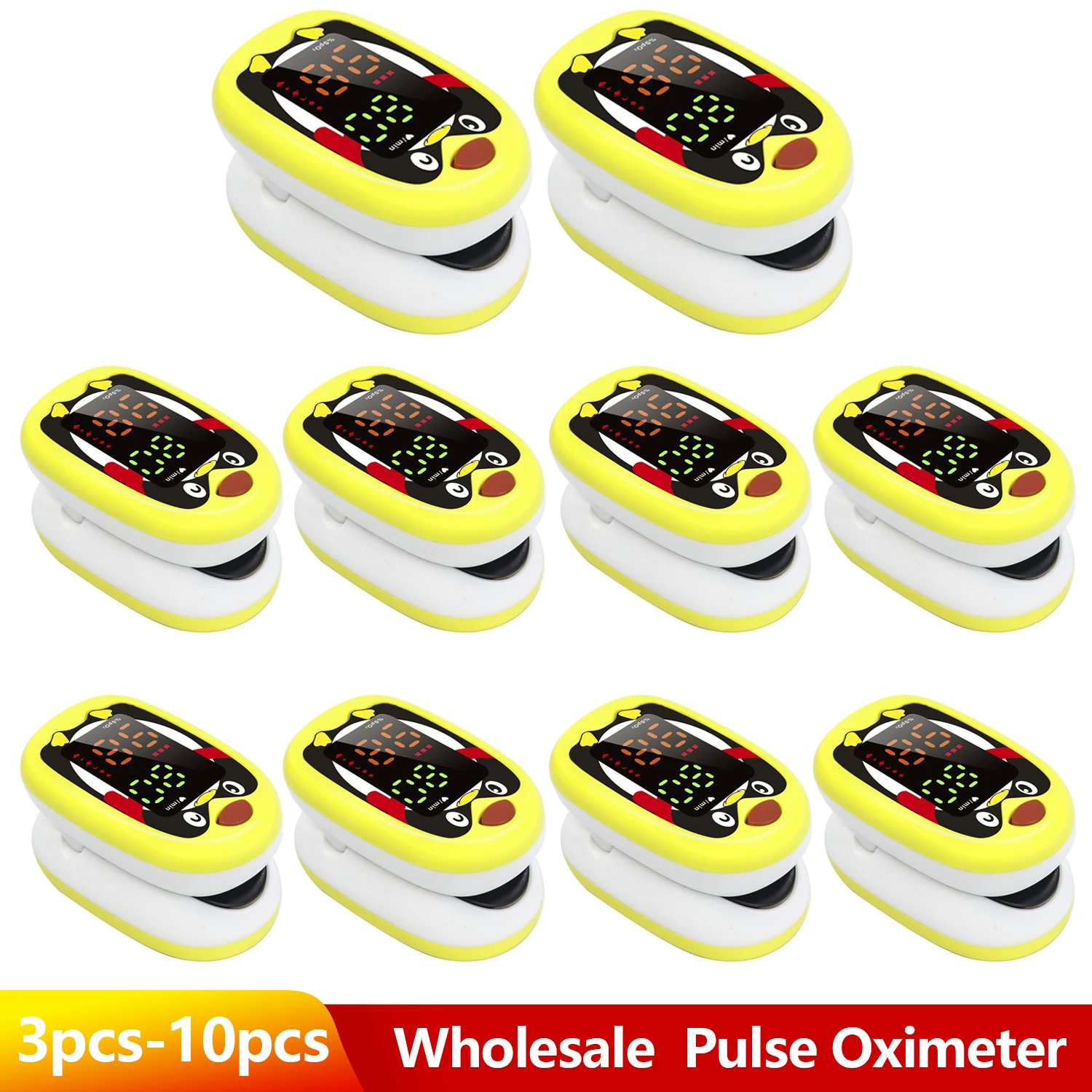 5-10pcs Kids Finger Oximeter Infant Finger Pulse Oximetro Pediatric Blood Oxygen Saturation Meter Neonatal children Tonometer