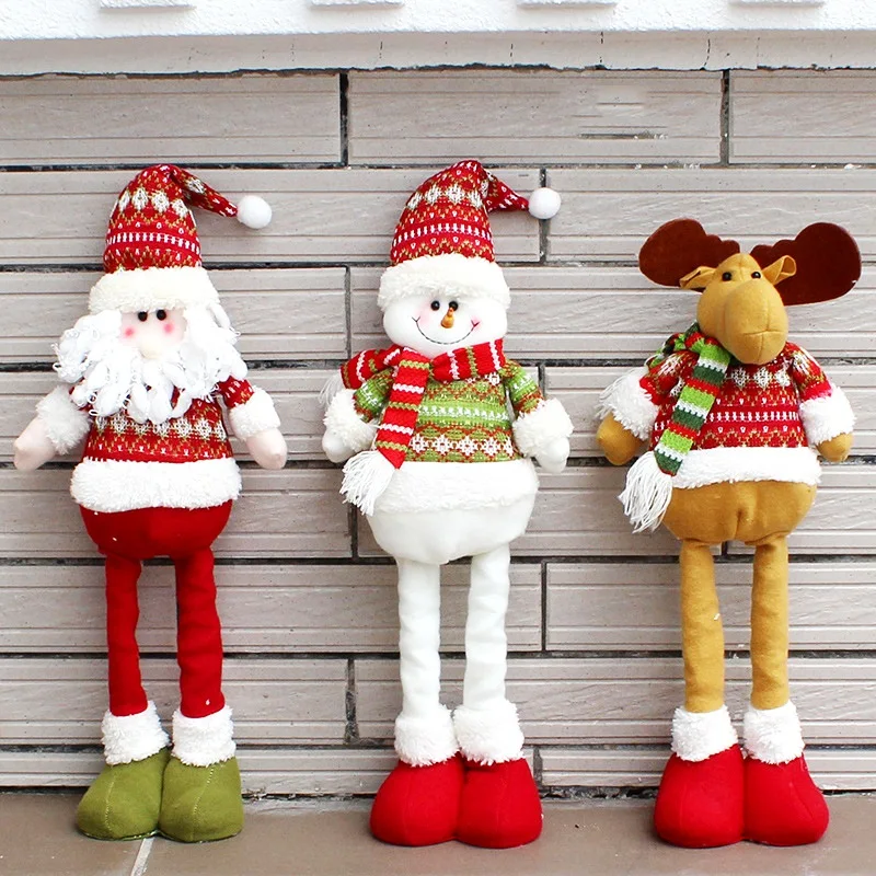 

Christmas Stretchable Santa Claus Snowman Reindeer Telescopic Doll Decoration Xmas Tree Hanging Ornaments Pendant