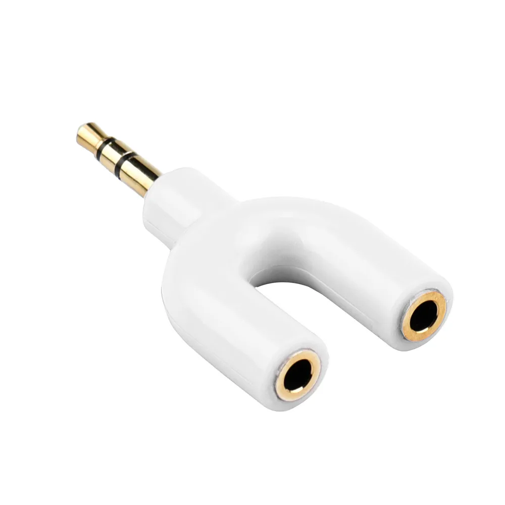 CARPRIE 3.5 mm Stereo Audio Y-Splitter 2 Female to 1 Male Cable Adapter for Mobile phone Earphone PC Laptop Computer