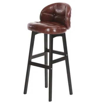 

Solid wood bar stool high stool modern minimalist bar chair bar front desk cashier back home chair
