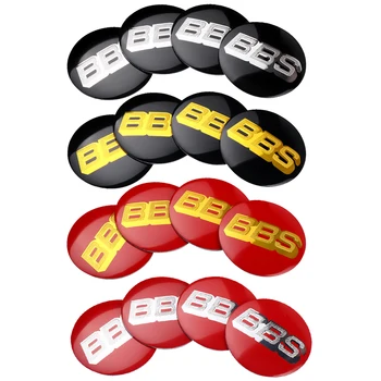 

4pcs 56MM Aluminum BBS Logo Car Wheel Center Caps Sticker Wheel Center Hub Cover Decal Car Styling Decoration