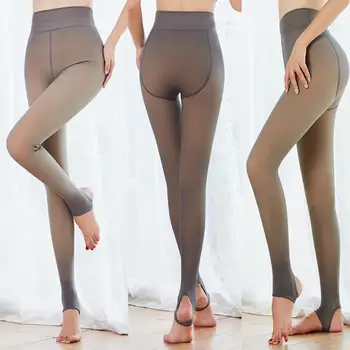 

Thin Velvet Ladies Tights Flawless Legs Fake Translucent Pantyhose High Elasticity Warm Sexy Women Step on foot Pantyhose Spring