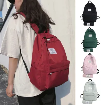 

Fashion Student Waterproof Backpack Casual Large Capacity Travel 2 Piece Set рюкзак школьный mochila feminina #40