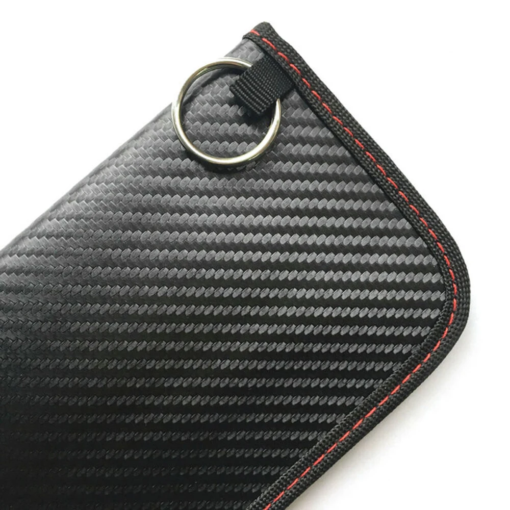 

Carbon Fiber Anti-Theft Car Key Cover Case RFID Signal Blocker Blocking Pouch Bag Protector Car Key Bag car accessories