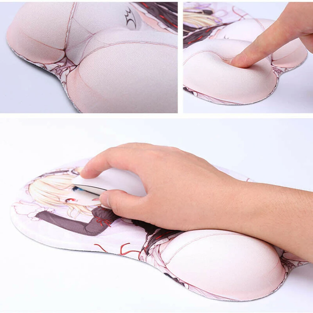 MRGLZY DIY Customized Exclusive 3D Silicone Wrist Rest Mouse Pad Kawaii Mousepad Anime Mousepad