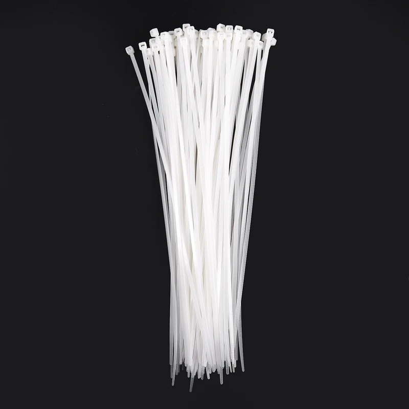 100x Strong Quality Natural Cable Ties 300Mm x 3.6Mm-Heavy Duty Heat& Cold Resistant Zip Ties