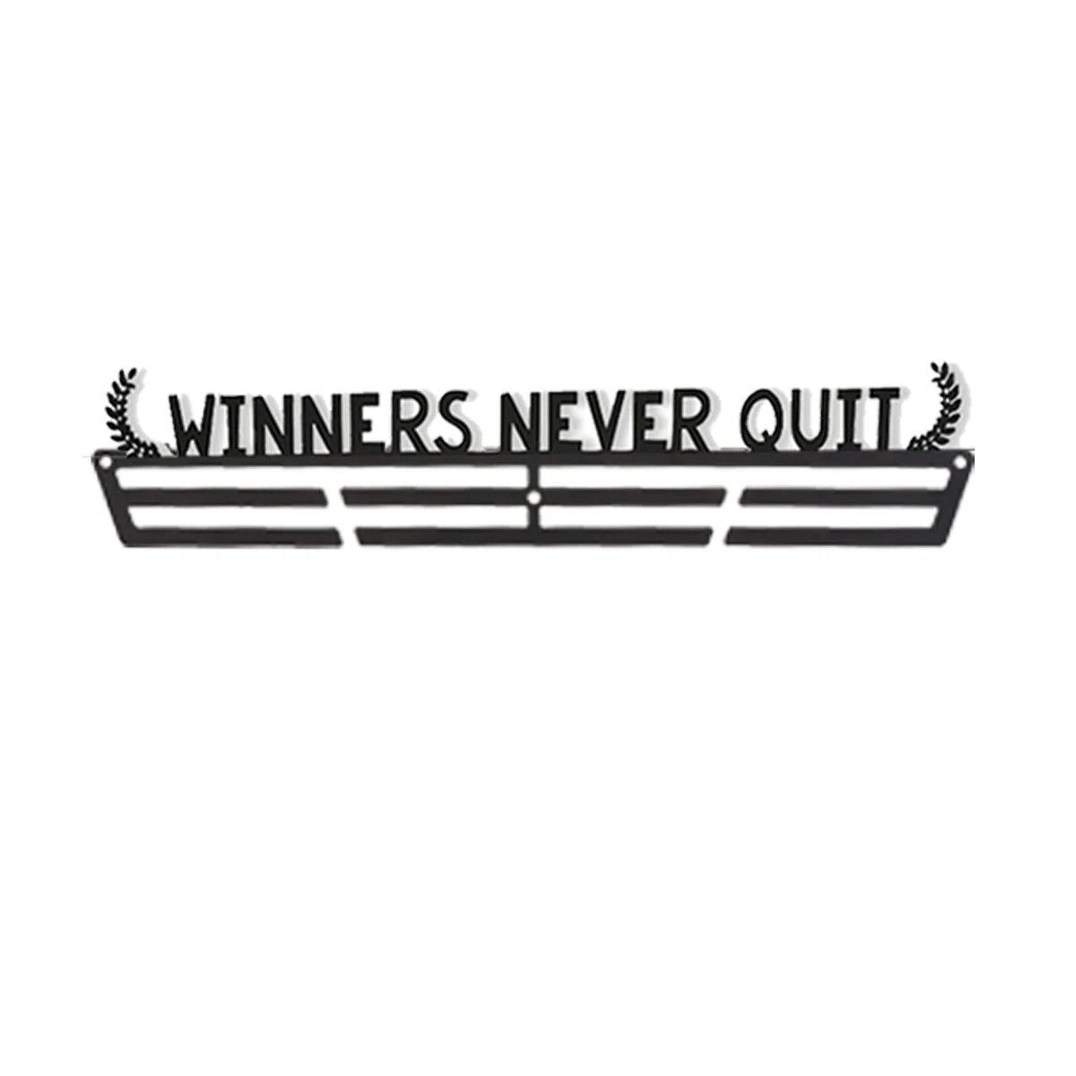 WINNERS NEVER QUIT Спортивная медаль для гонок подставка-держатель для товаров Железный материал бегущий плавательный вешалка для медалей дисплей 406 мм* 158 мм - Цвет: WINNERS NEVER QUIT