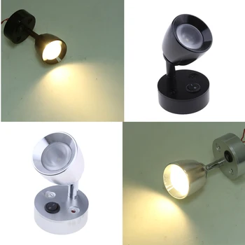 

4pcs RV Reading Light with Button Switch 12V for Bedside / Boat/ Yacht / Motorhome