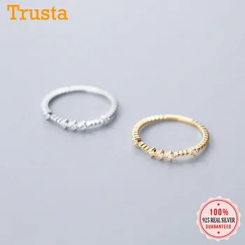 

Trustdavis Authentic Minimalist 925 Sterling Silver Sweet Tiny Dazzling CZ Finger Ring For Women Party S925 Ring Jewelry DA1053