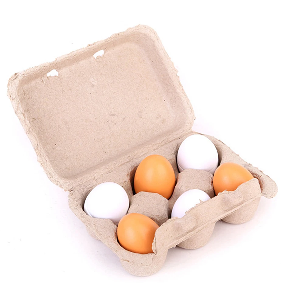 

6PCS Eggs Yolk Pretend Play Educational Kitchen Food Cooking For Kids Children Baby Toy Funny Gifts
