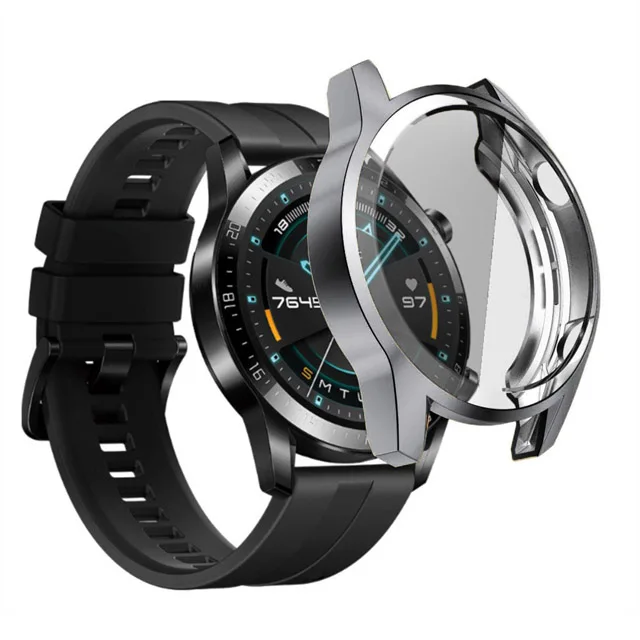 Защитный чехол для huawei Watch GT2 46 мм мягкий ТПУ полная защитная крышка для экрана для huawei watch gt 2 46 мм Рамка для часов аксессуары
