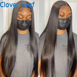 13x4 Lace Frontal Wig Straight Wig HD Transparent Lace Front Human Hair Wigs Remy 38 Inch Long Bone Straight Human Hair Wigs