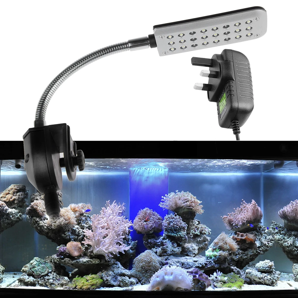 

24LED Super Slim LED Aquarium Light Lighting plants Grow Light Aquatic Plant Lighting Waterproof Clip-on Lamp For Fish Tank