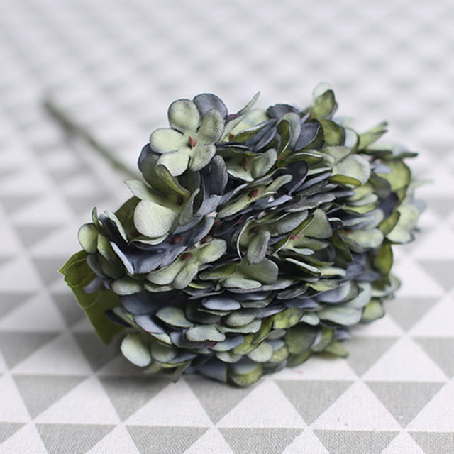Branch Retro Autumn Hydrangea Bouquet Artificial Flowers Home Decoration Bridal Fake Flower Wedding Party Supplies Photo Props