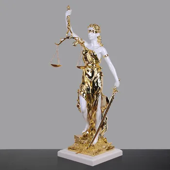 

ANCIENT GREEK GODDESS OF JUSTICE THEMIS STATUE RESIN CRAFTS RETRO HOME DECORATION L3443