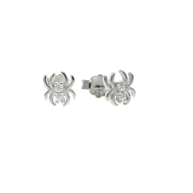 Fashion Real 925 Sterling Silver Small Cute Minimal Stud Earring For Women Starfish Bee Butterfly Spider Dragonfly Charm Jewelry