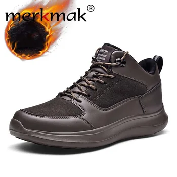 

Merkmak New Fashion Outdoor Men Casual Shoes Adult Comfortable Mens Sneakers Winter Warm Breathable Shoes Man Walking Trainers