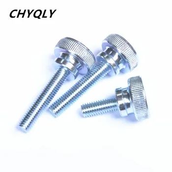 

5/10Pcs GB835 M3 M4 M5 M6 Knurling High Flat Head Double Big Head Knurled Thumb Screw Hand Tighten Computer Screws