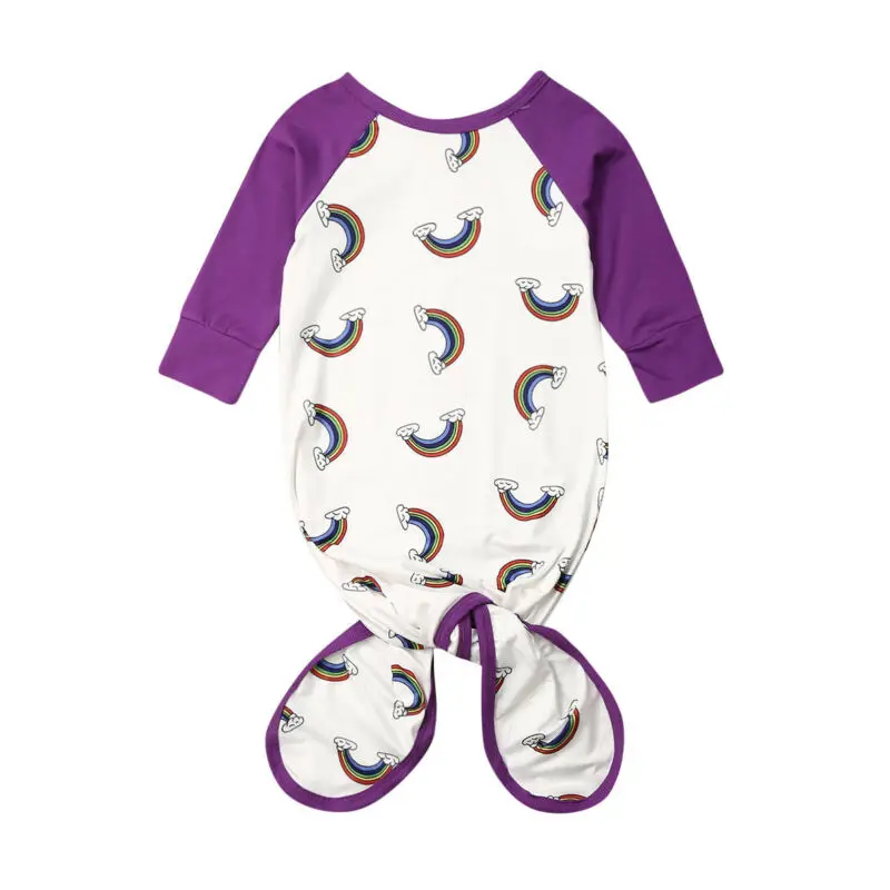 Спальный мешок с длинными рукавами и радугой для новорожденных; одеяло для пеленания; AU