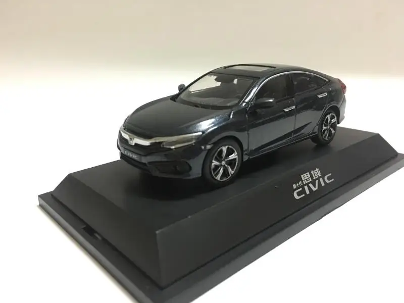 1:43 литая модель для Honda Civic 2016 MK10 игрушечный автомобиль из сплава темно синего
