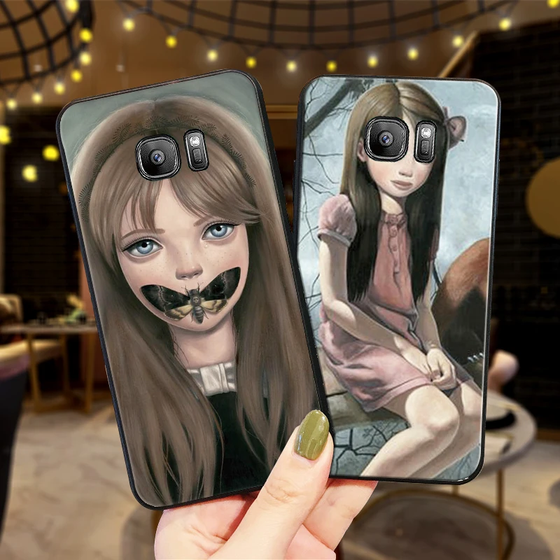 Butterfly and girl Case For Samsung A10 A20 A30 A40 A50 A60 Cover A3 A5 6 2018 A8 A6 Plus MJ M40 Coque Funda | Мобильные телефоны и