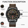 CURREN Mens Watches Top Luxury Brand Waterproof Sport Wrist Watch Chronograph Quartz Military Genuine Leather Relogio Masculino 3
