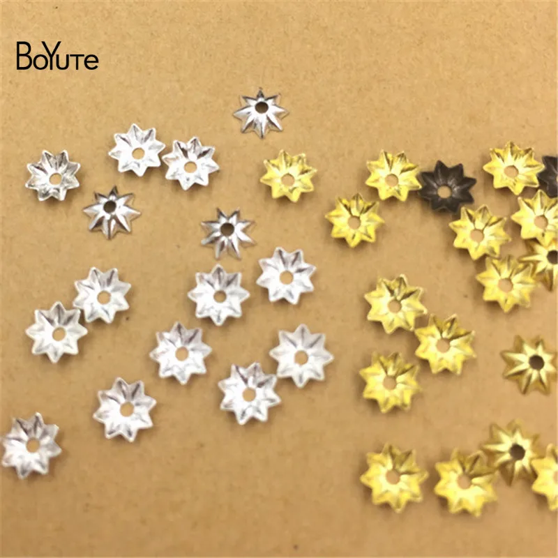 BoYuTe Wholesale (1000 PiecesLot) Metal Brass Stamping 5MM Filigree Flower Bead Caps Diy Hand Made Jewelry Making Materials (3)