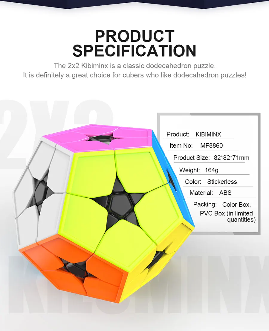 Megaminxed Cube 2x2 Moyu Meilong Kibiminx магические кубики без наклеек 2x2 скоростная головоломка moyuegaminx игрушки для детей Cubo Magico