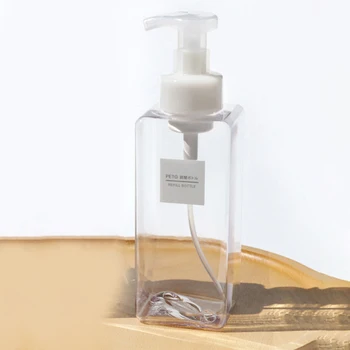 

650ml Plastic Liquid Soap Dispenser Clear Foam Shampoo Lotion Containers Bottle