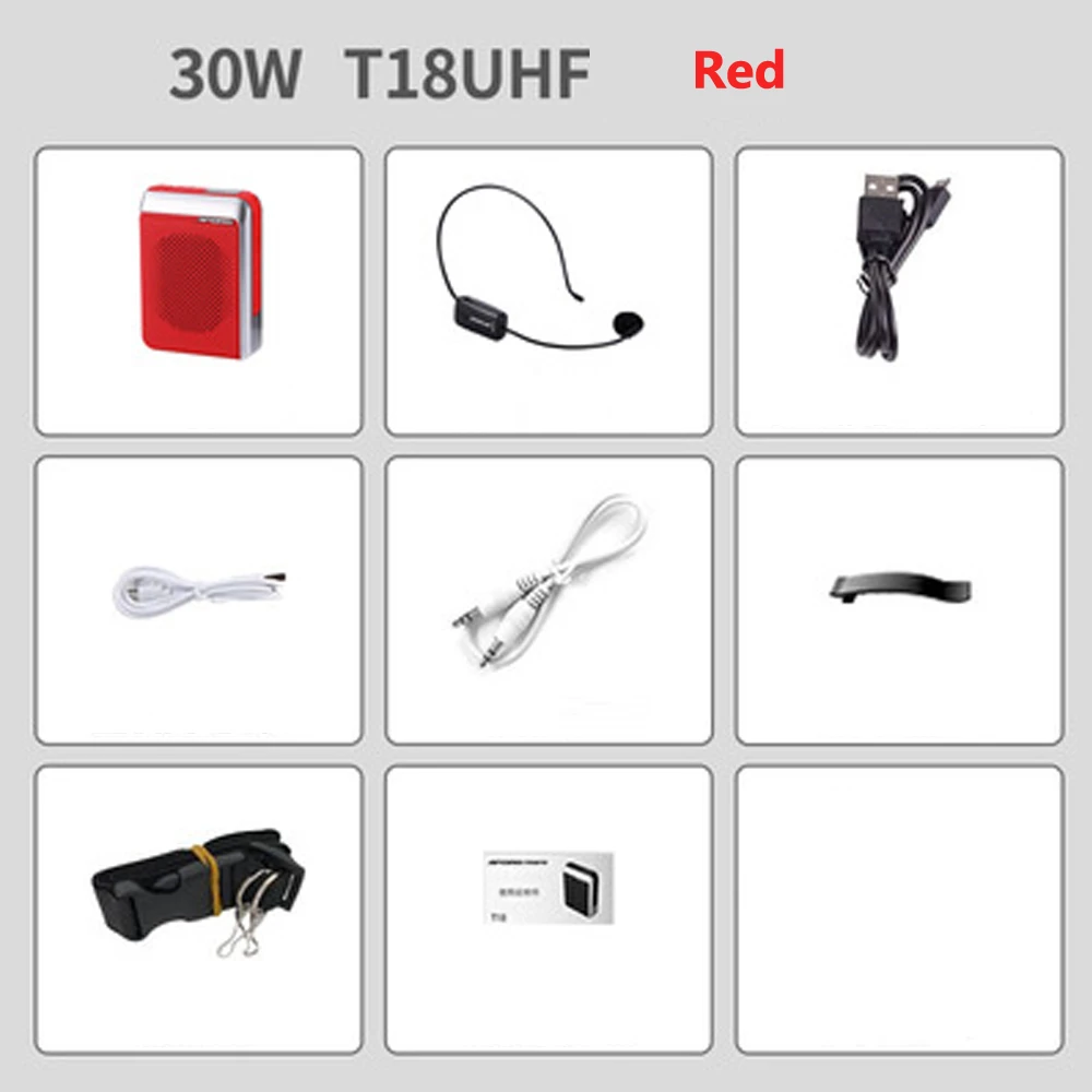 مكبر صوت لاسلكي مع ميكروفون ، مكبر صوت 30 واط ، UH...