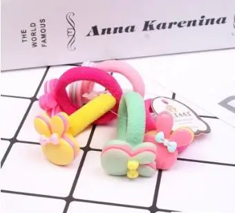 1 500 шт./лот DIY простой мульти с наполнением мультфильм резинка эластичность нулевого интервала резинки для волос Инструменты для укладки аксессуары HA1640 - Цвет: 1