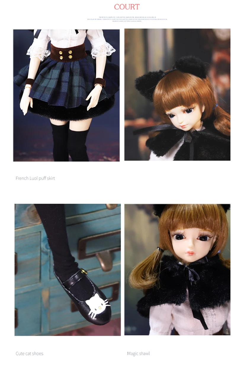 1/4 BJD кукла имя от Sycamore каштановые волосы механическое соединение тела с макияжем, включая кожу головы, глаза, одежда девушки ледяной
